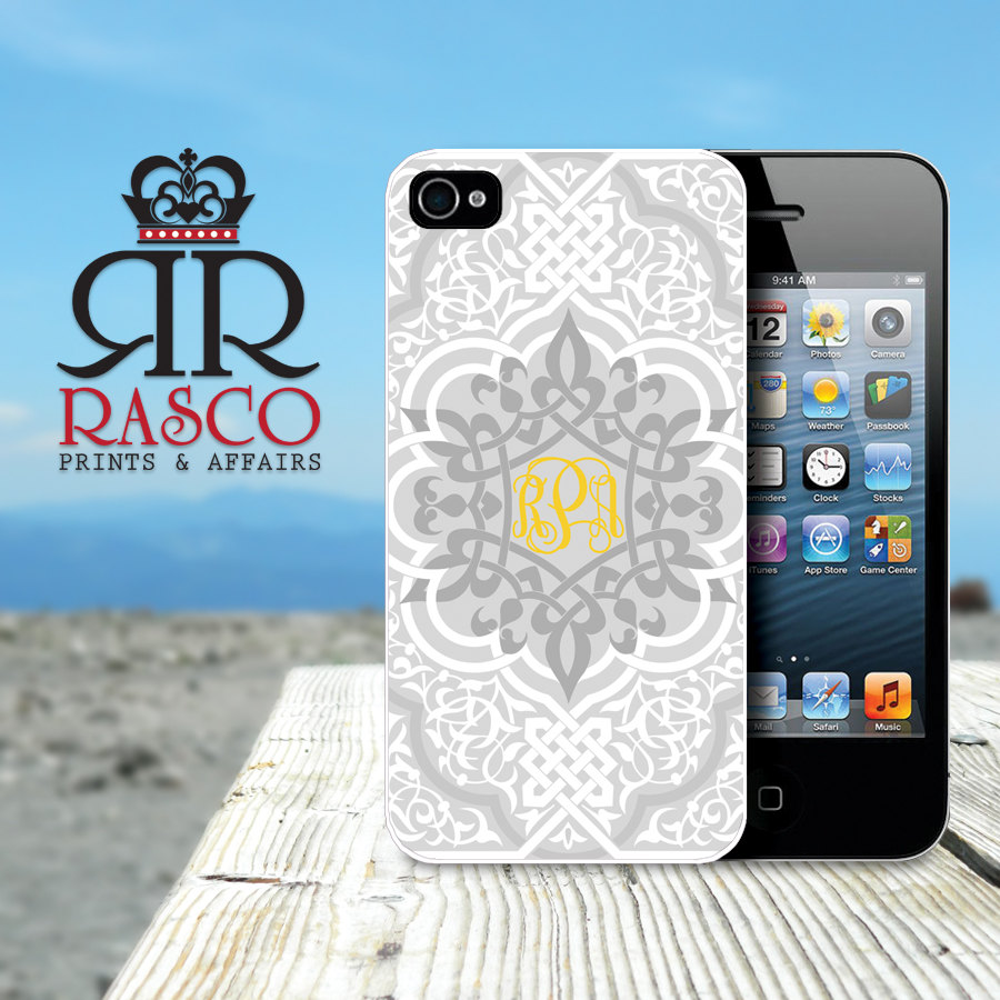 iPhone 4 Case, iPhone 4s Case, Personalized iPhone Case, Monogram iPhone Case, Ornate iPhone Case (80)