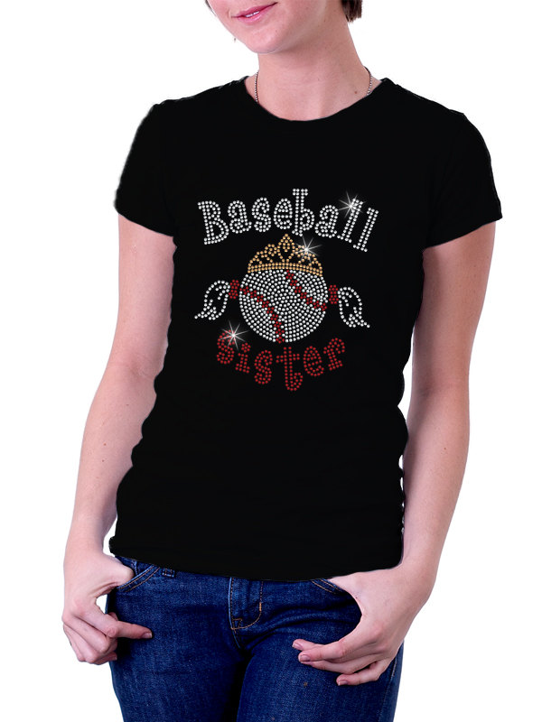 Baseball Sister Tiara Rhinestone Shirt