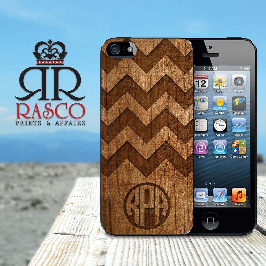 Monogrammed iPhone Case, Personalized iPhone Case, iPhone 5 Case, Custom iPhone Case, Wood iPhone Case (77)