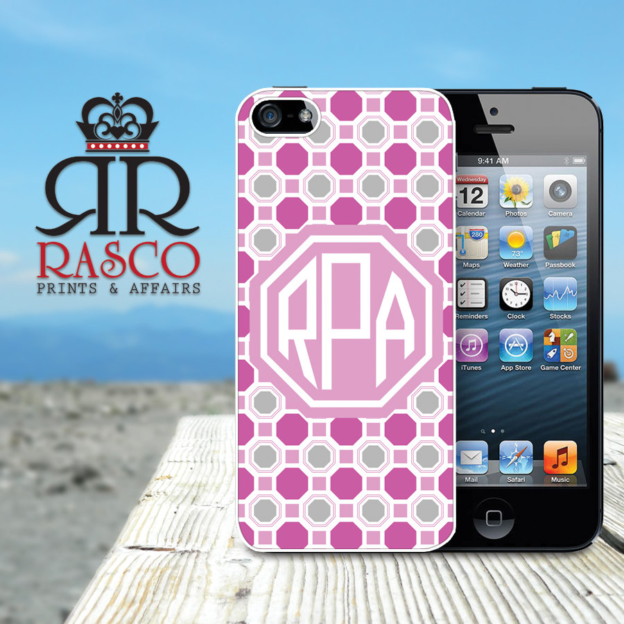 Monogrammed iPhone Case, Personalized iPhone Case, iPhone 5 Case, Custom iPhone Case (76)