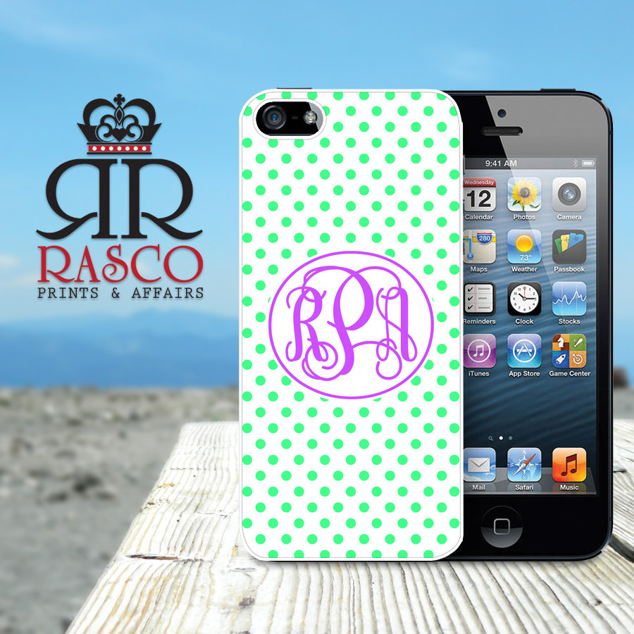 iPhone 5 Case, Custom iPhone Case, Polka Dot iPhone Case, Personalized iPhone Case, iPhone Case (68)