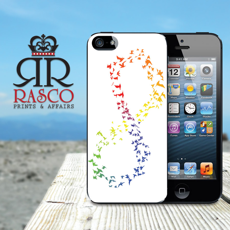Iphone Case, Iphone 5 Case, Custom Iphone Case, Infinity Iphone Case, Rainbow Iphone Case