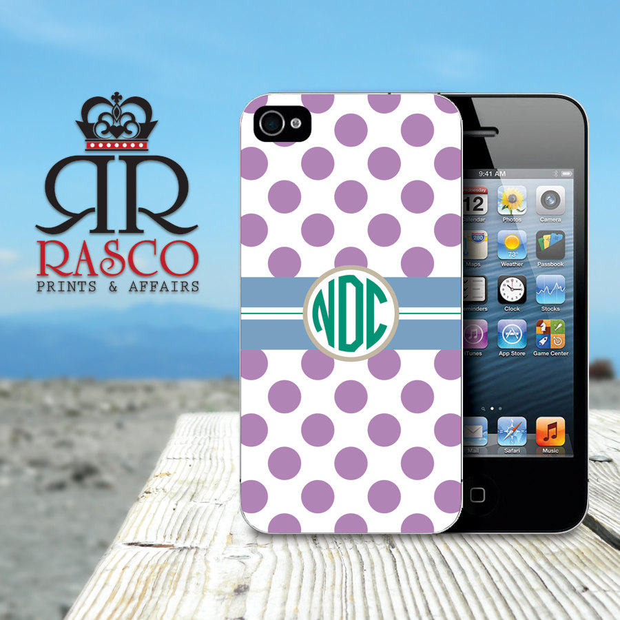 Personalized Iphone Case, Iphone Case, Iphone 5 Case, Polka Dot Iphone Case (49)