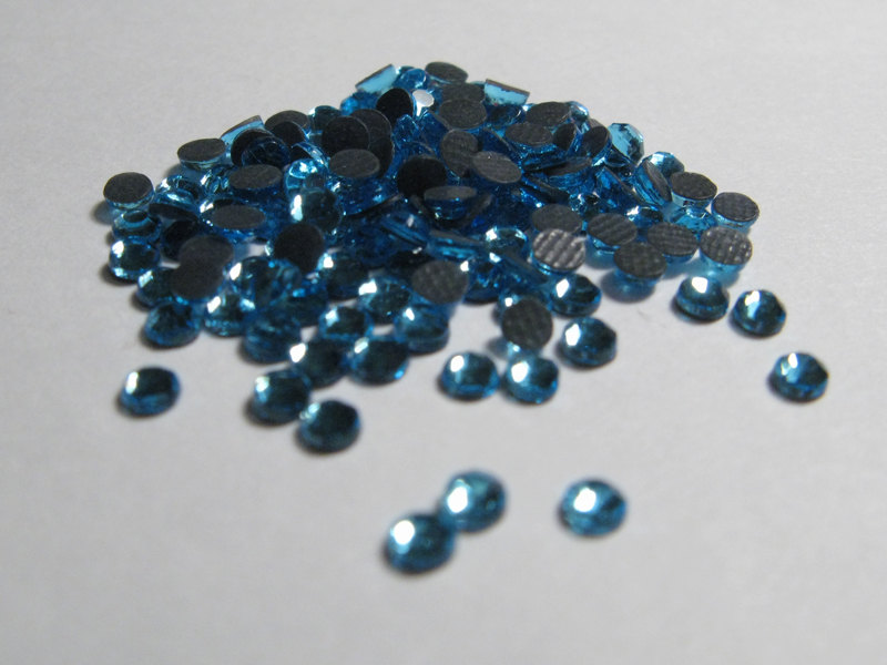 SS10 Aquamarine Hotfix Rhinestones Crystal 144 Pieces