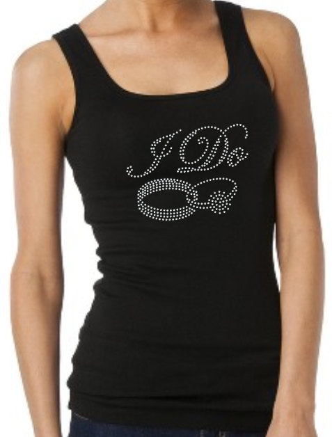 Custom "I Do" Bachelorette Rhinestone Tank Top